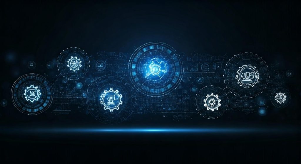 분산 아키텍처 기반으로 구성된 루믹스솔루션 CRM 시스템 그래픽