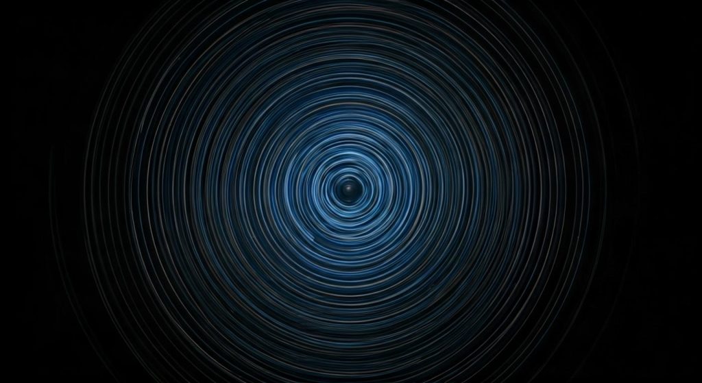 데이터 중심의 연결성을 표현한 루믹스솔루션 원형 파형 그래픽