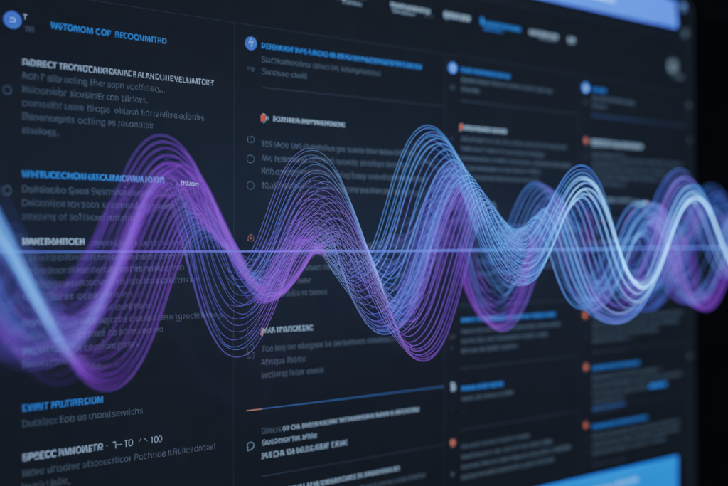 파형 데이터가 시각화된 루믹스솔루션 분석 시스템 화면