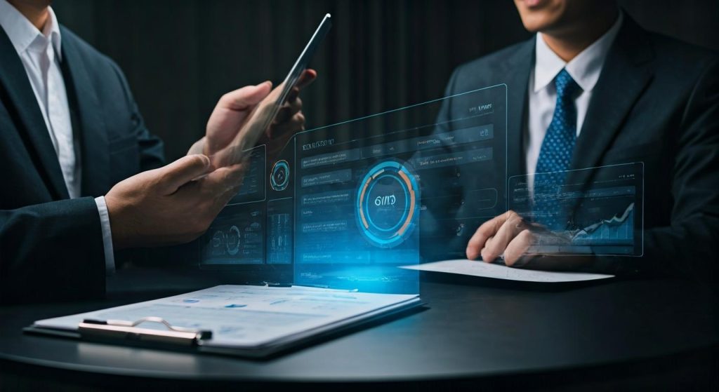 AI와 데이터 프로세스를 통합한 루믹스솔루션 자동화 시스템 그래픽