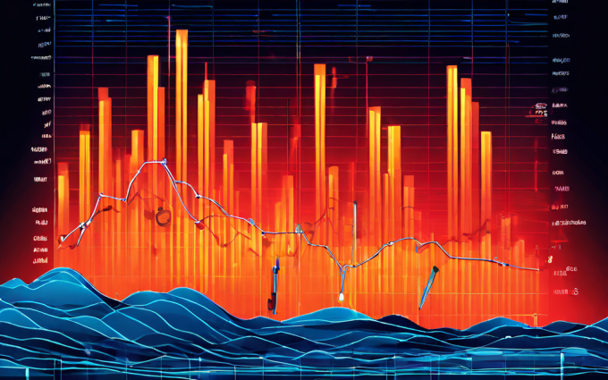 불규칙한 급등과 급락을 반복하는 이벤트 빈도 그래프가 시계 배경과 흩어진 물음표들 사이에서 예측 불가능한 사건 발생 패턴과 시간의 압박감을 시각적으로 표현하고 있습니다.